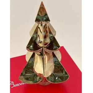 Baccarat Gold Crystal Noel Snowy Fir Tree